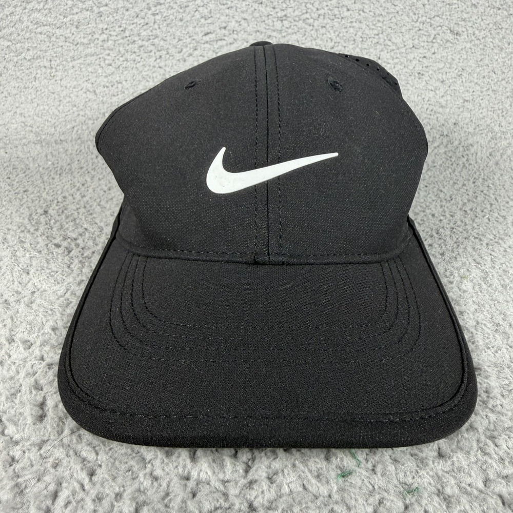 Nike Youth Junior Ultralight Perforated Adjustable Golf Sport Cap One Size Black